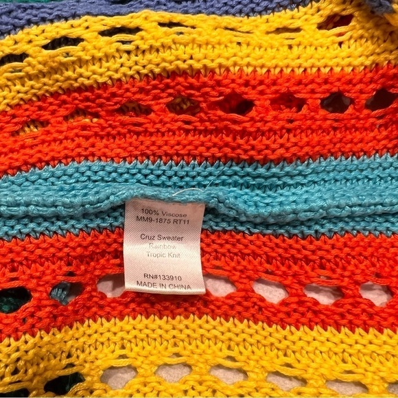 Show Me Your Mumu Cruz Sweater Rainbow Tropic Knit Sz-XS - Picture 3 of 9